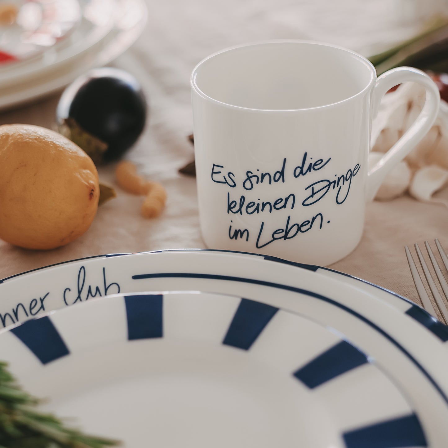 Tasse Kleine Dinge dunkelblau (VE = 4 Stk.)