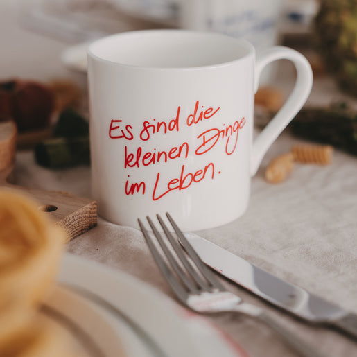 Tasse Kleine Dinge rot (VE = 4 Stk.)