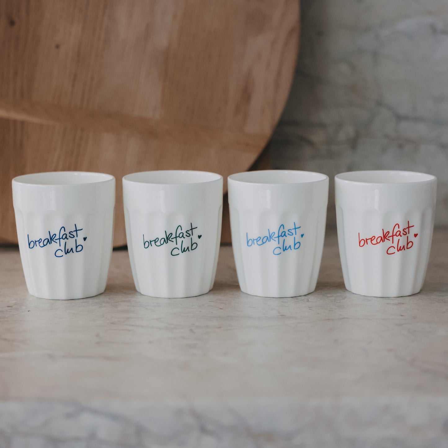Becher Breakfast club hellblau (VE = 4 Stk.)