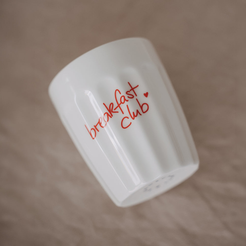 Becher Breakfast club rot (VE = 4 Stk.)