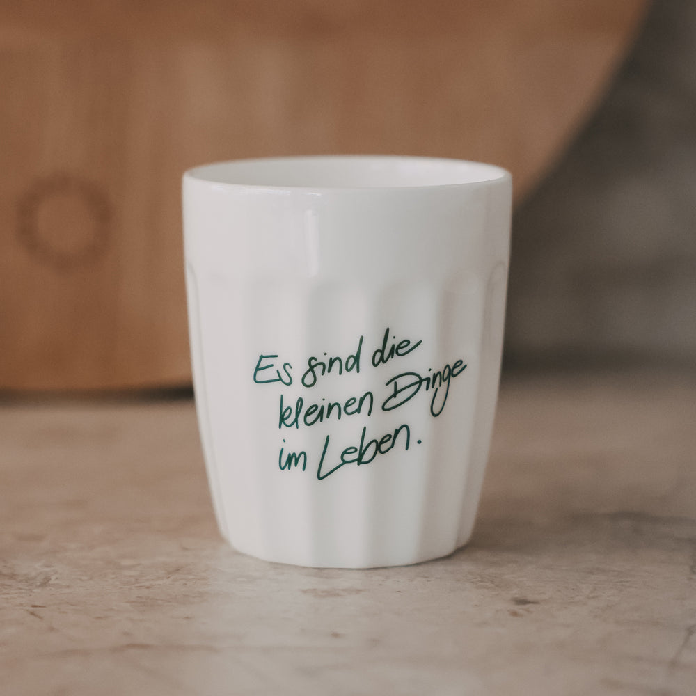 Becher Kleine Dinge grün (VE = 4 Stk.)