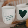 Becher Kleine Dinge grün (VE = 4 Stk.)