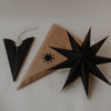 Étoiles en papier lot de 3 noir (VE = 6 lots)