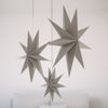 Étoiles en papier lot de 3 gris (VE = 6 lots)