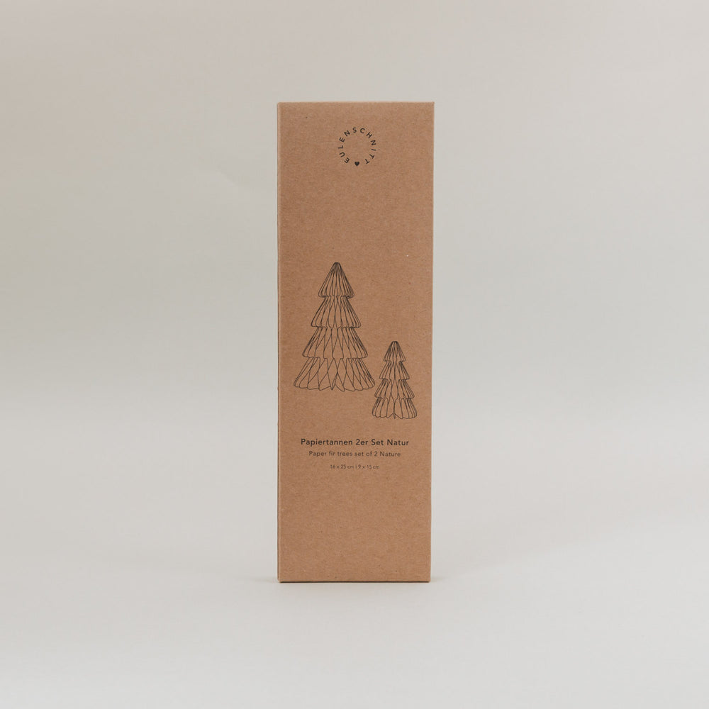 Papiertanne lot de 2 naturel (VE = 6 sets)