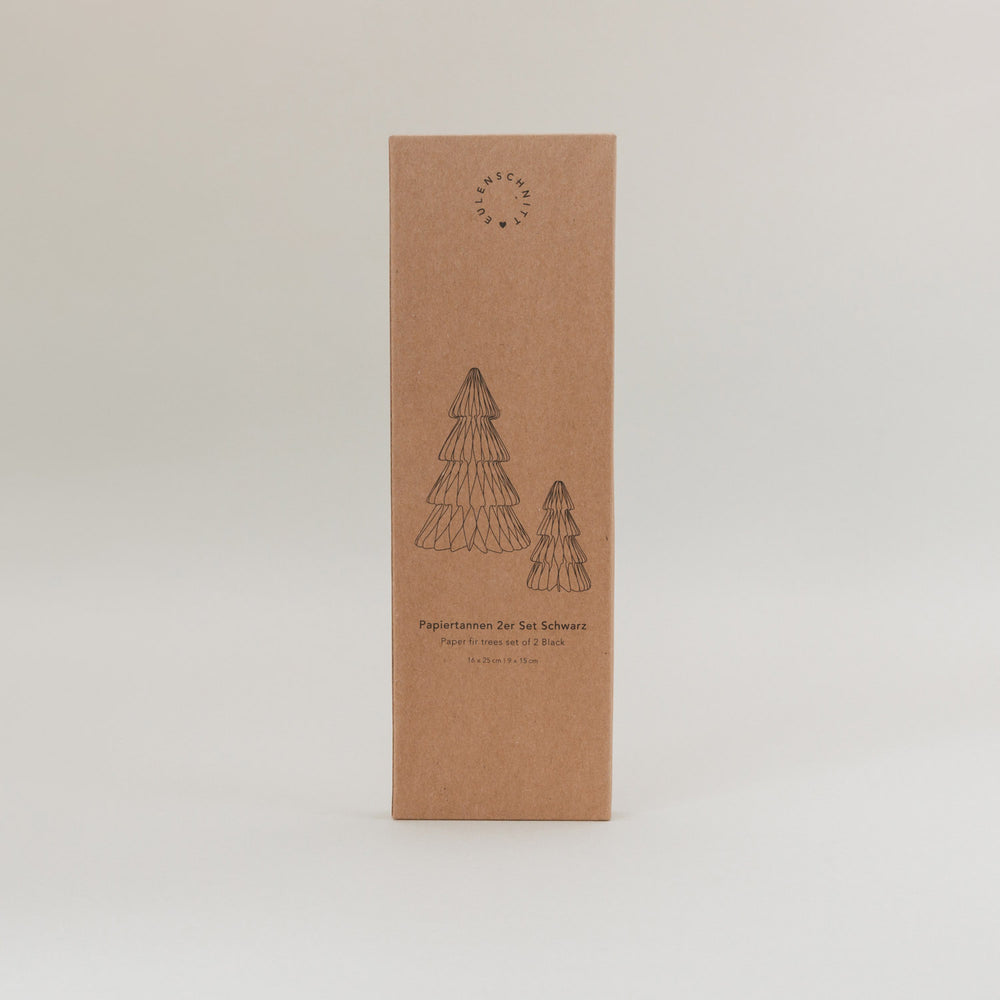 Papiertanne lot de 2 noir (VE = 6 sets)