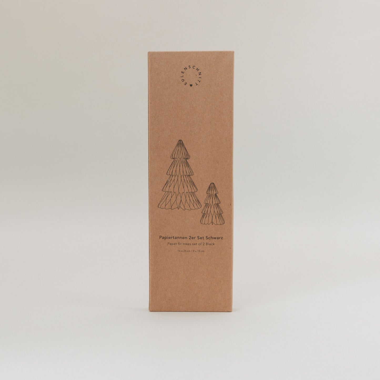 Papiertanne lot de 2 noir (VE = 6 sets)