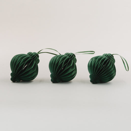 Papieranhänger 3er Set 10cm dunkelgrün (VE = 6 Stk.)