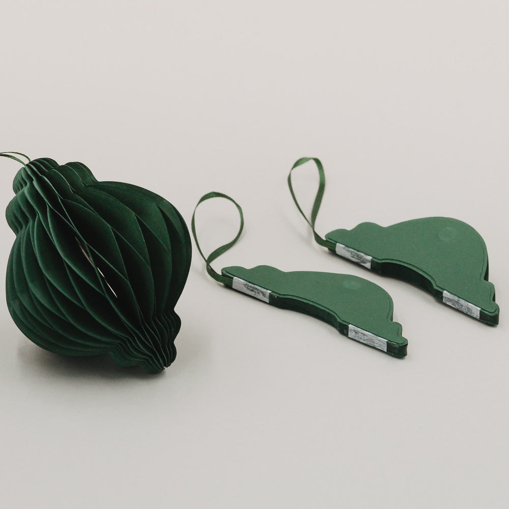 Étiquettes en papier lot de 3 10cm vert foncé (VE = 6 pcs)