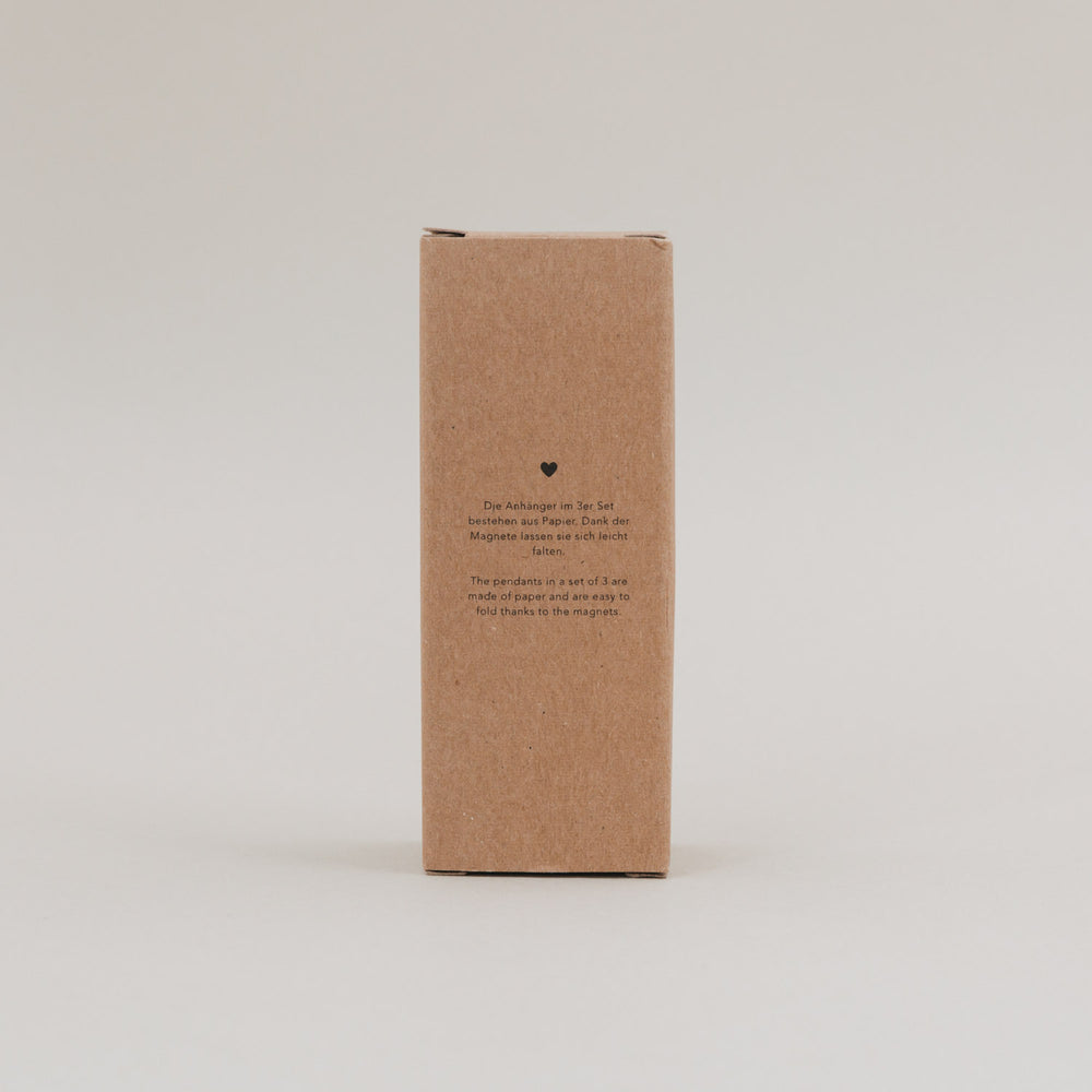 Papieranhänger 3er Set 10cm natur (VE = 6 Stk.)