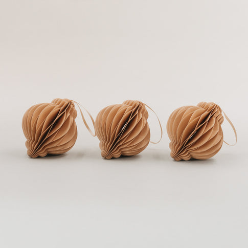 Étiquettes en papier lot de 3 10cm brun (VE = 6 pcs.)