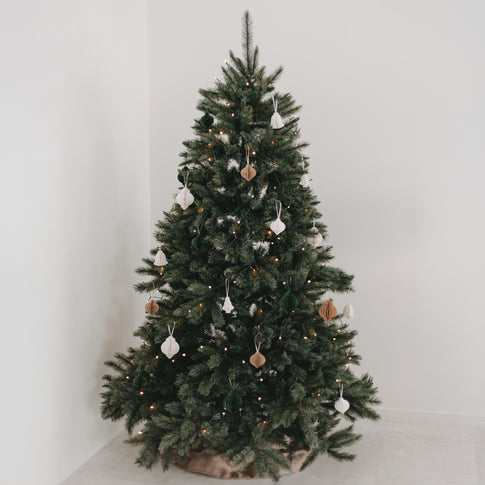 Étiquettes en papier Sapin lot de 3 naturel (VE = 6 pcs.)