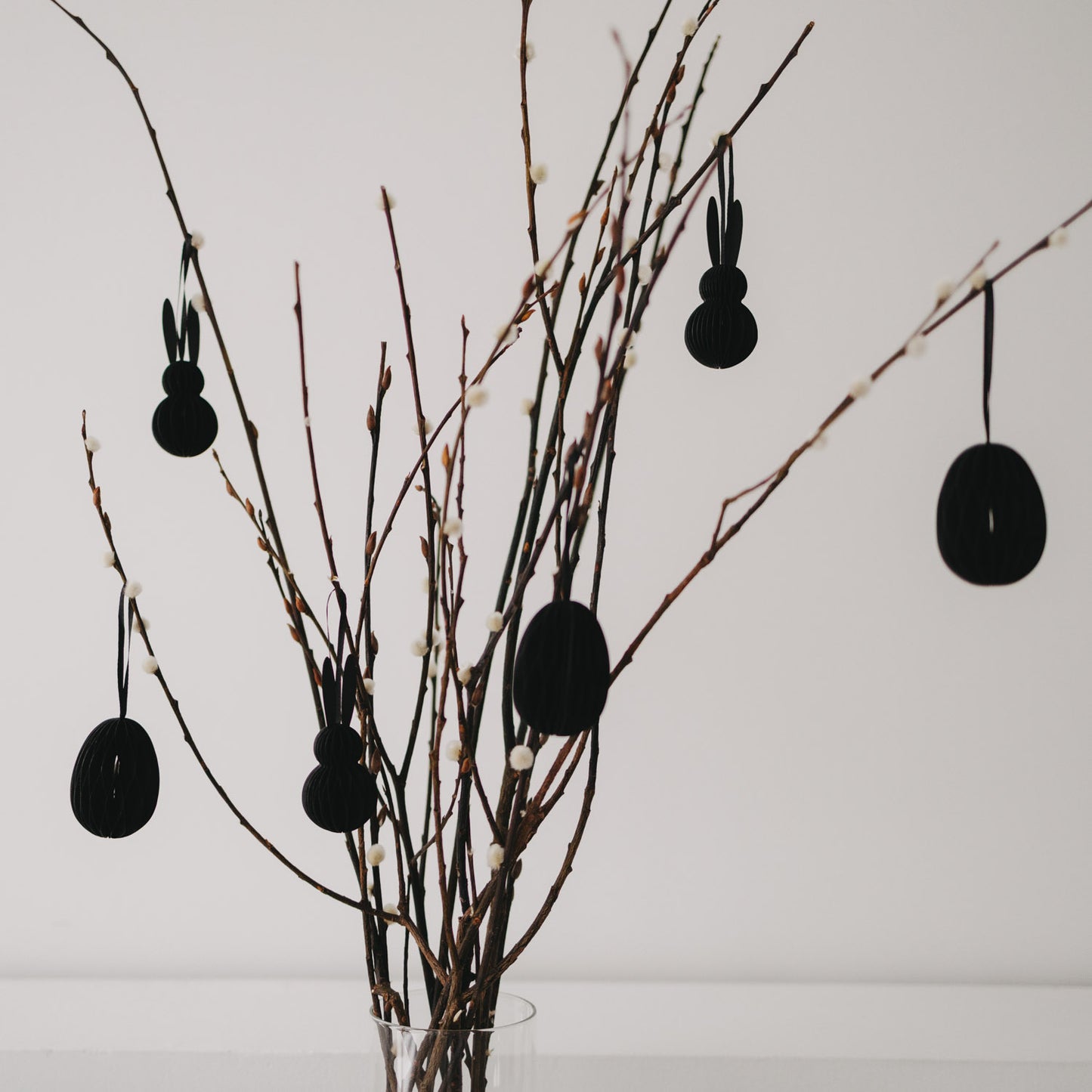 Papieranhänger 6er Set Ostern schwarz (VE = 6 Stk.)