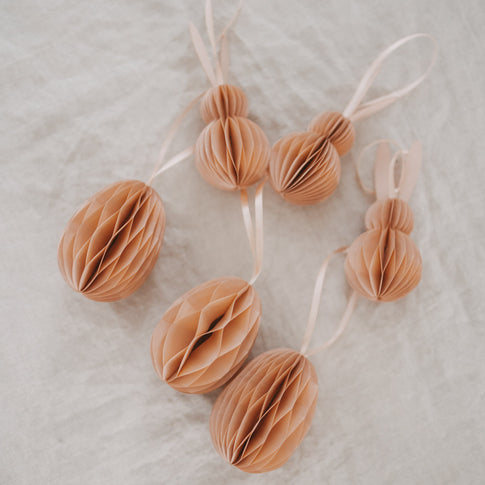 Papieranhänger 6er Set Ostern peach (VE = 6 Stk.)