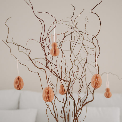 Papieranhänger 6er Set Ostern peach (VE = 6 Stk.)