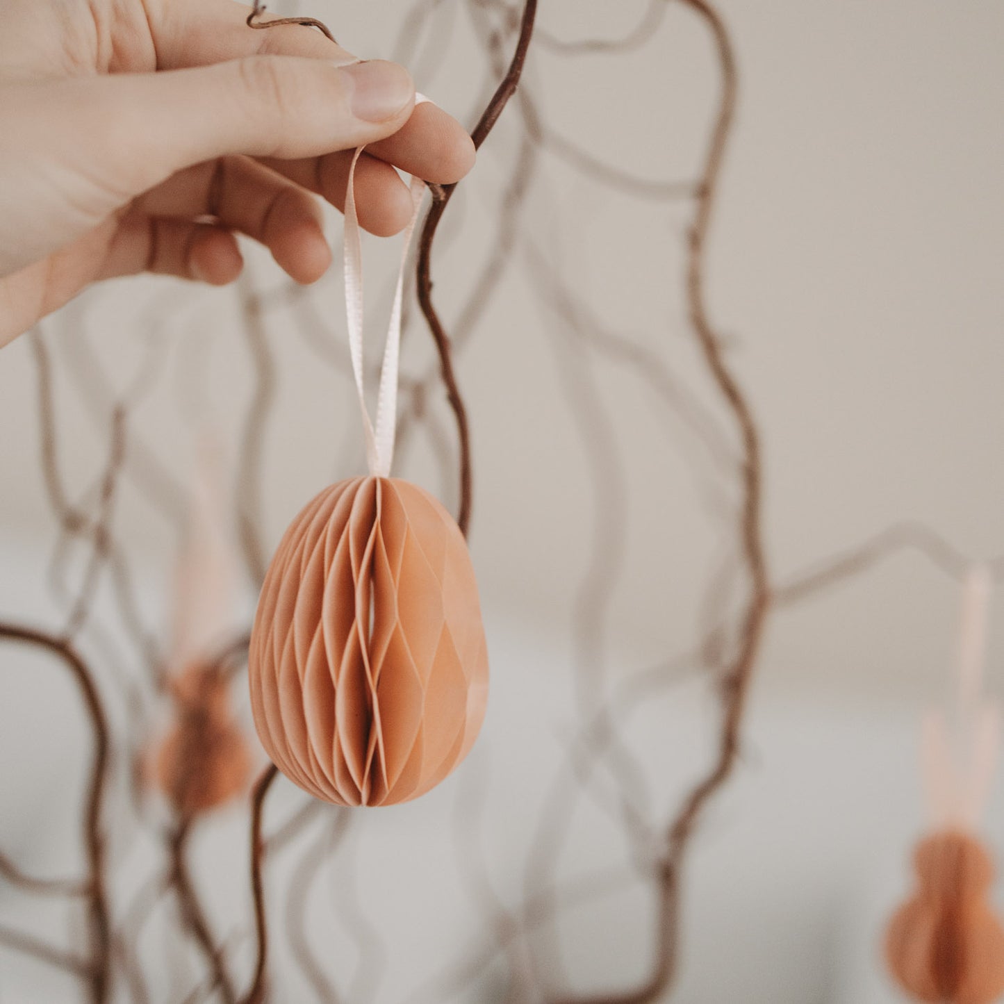 Papieranhänger 6er Set Ostern peach (VE = 6 Stk.)