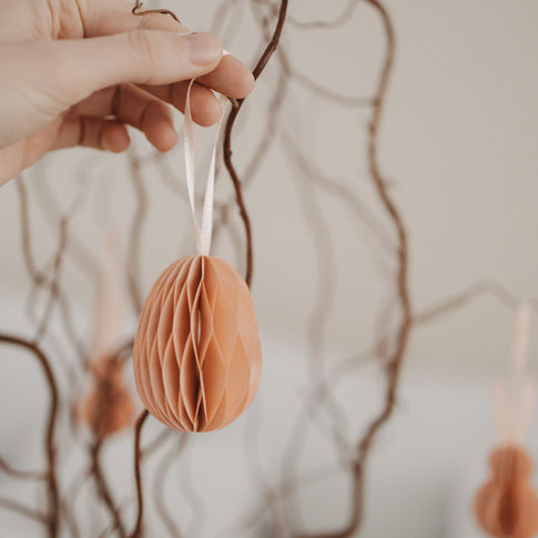 Papieranhänger 6er Set Ostern peach (VE = 6 Stk.)