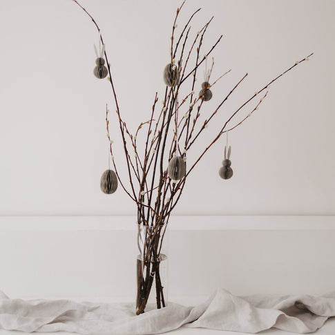 Papieranhänger 6er Set Ostern grau (VE = 6 Stk.)