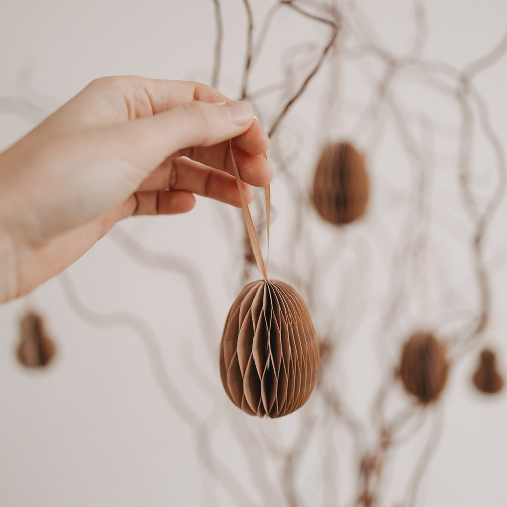 Papieranhänger 6er Set Ostern natur  (VE = 6 Stk.)