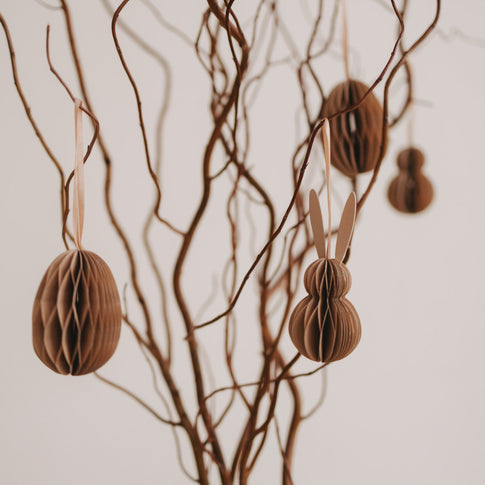 Papieranhänger 6er Set Ostern natur  (VE = 6 Stk.)