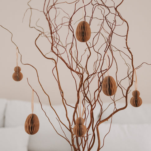 Papieranhänger 6er Set Ostern natur  (VE = 6 Stk.)