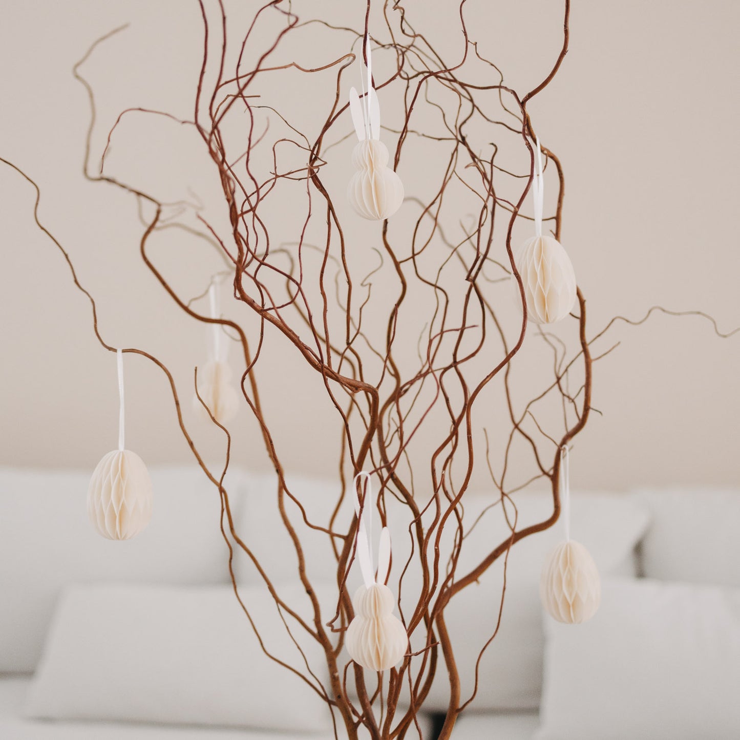 Papieranhänger 6er Set Ostern beige (VE = 6 Stk.)