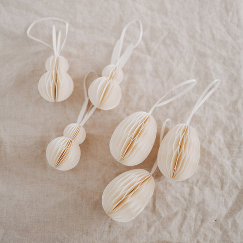 Papieranhänger 6er Set Ostern beige (VE = 6 Stk.)