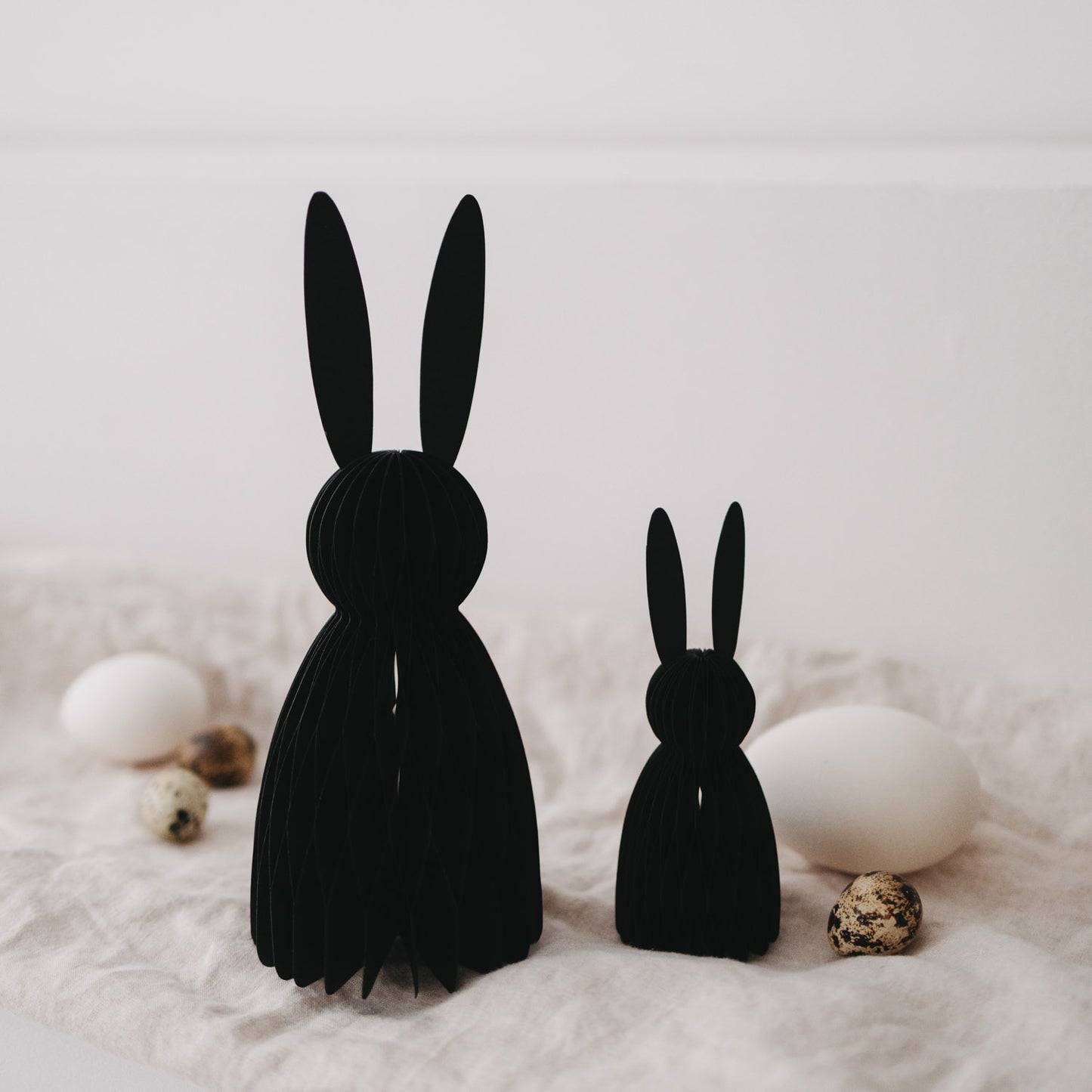 Papierhasen 2er Set schwarz (VE = 6 Stk.)