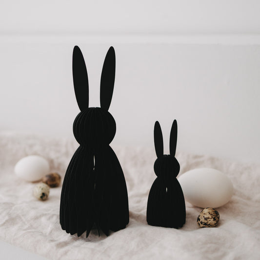 Papierhasen 2er Set schwarz (VE = 6 Stk.)