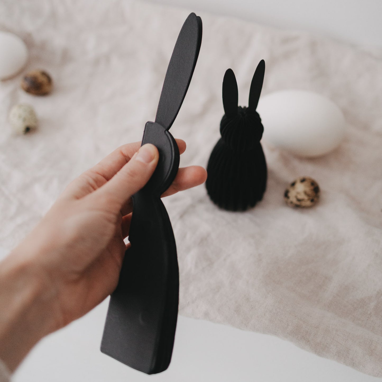 Papierhasen 2er Set schwarz (VE = 6 Stk.)