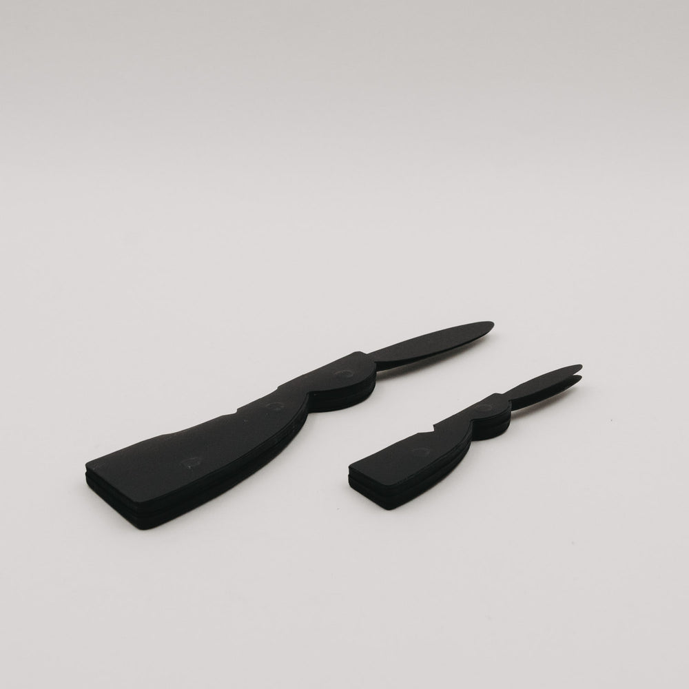 Papierhasen 2er Set schwarz (VE = 6 Stk.)