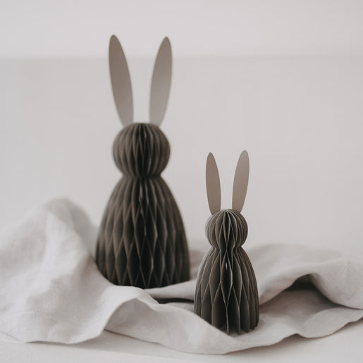 Papierhasen 2er Set grau (VE = 6 Stk.)