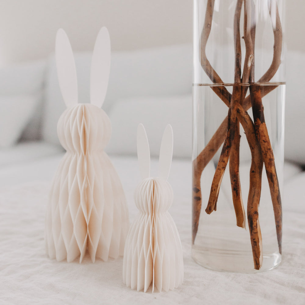 Papierhasen 2er Set beige (VE = 6 Stk.)