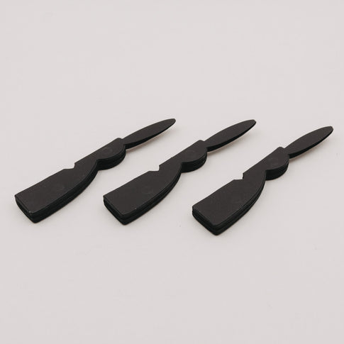 Papierhasen 3er Set klein schwarz (VE = 6 Stk.)