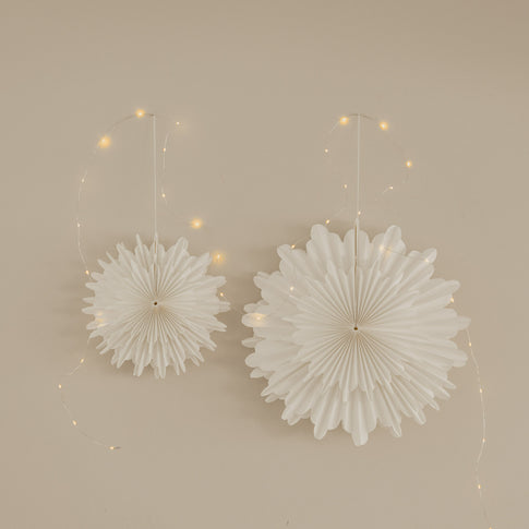 Papieranhänger Schneeflocke 45cm natur (VE = 4 Stk.)