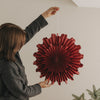 Papieranhänger Schneeflocke 45cm dunkelrot (VE = 4 Stk.)