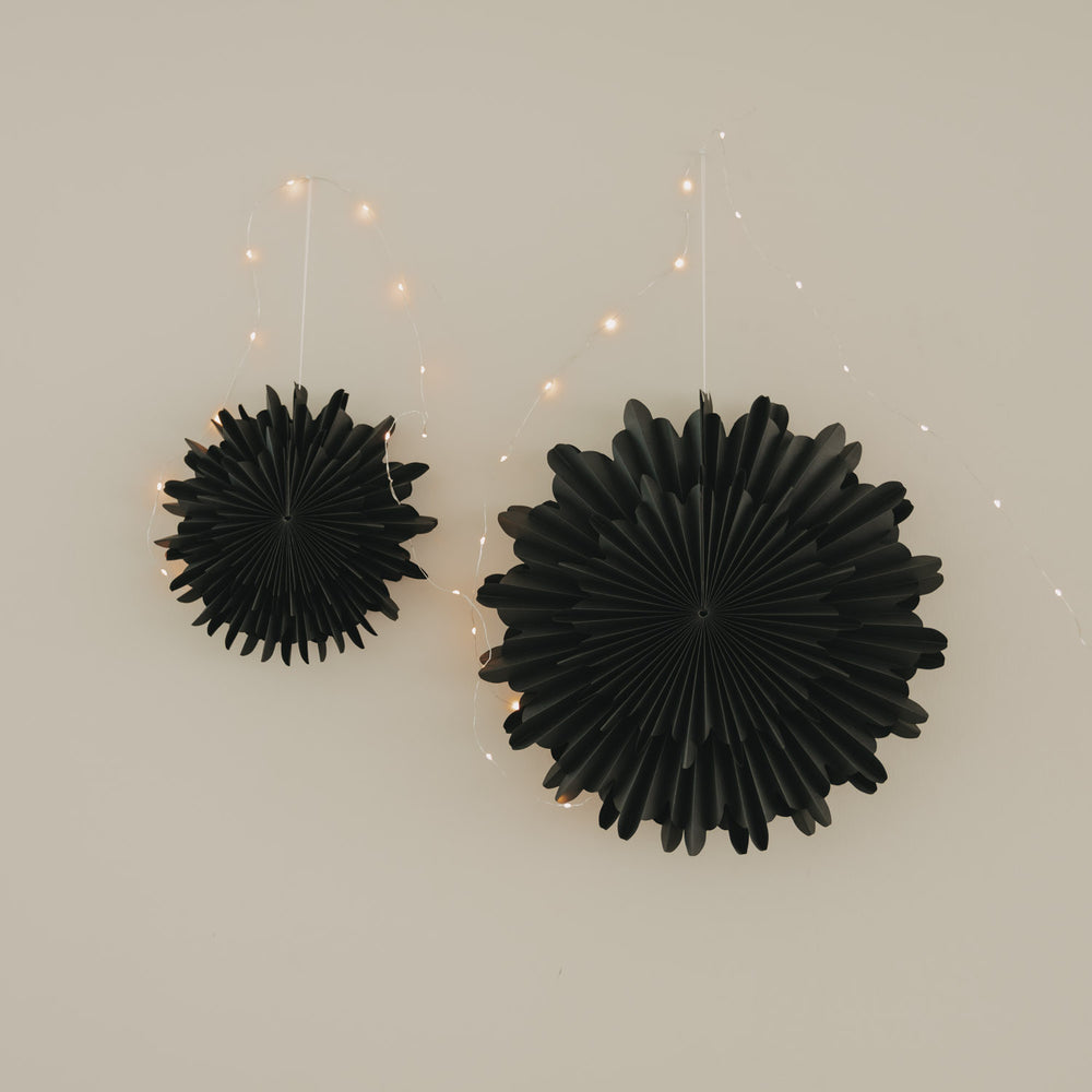 Papieranhänger Schneeflocke 45cm schwarz (VE = 4 Stk.)
