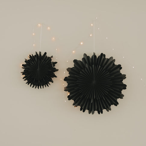 Papieranhänger Schneeflocke 45cm schwarz (VE = 4 Stk.)