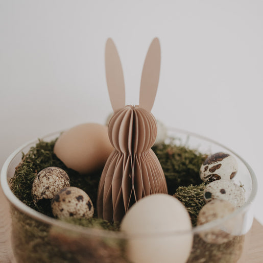 Papierhasen 3er Set klein natur (VE = 6 Stk.)