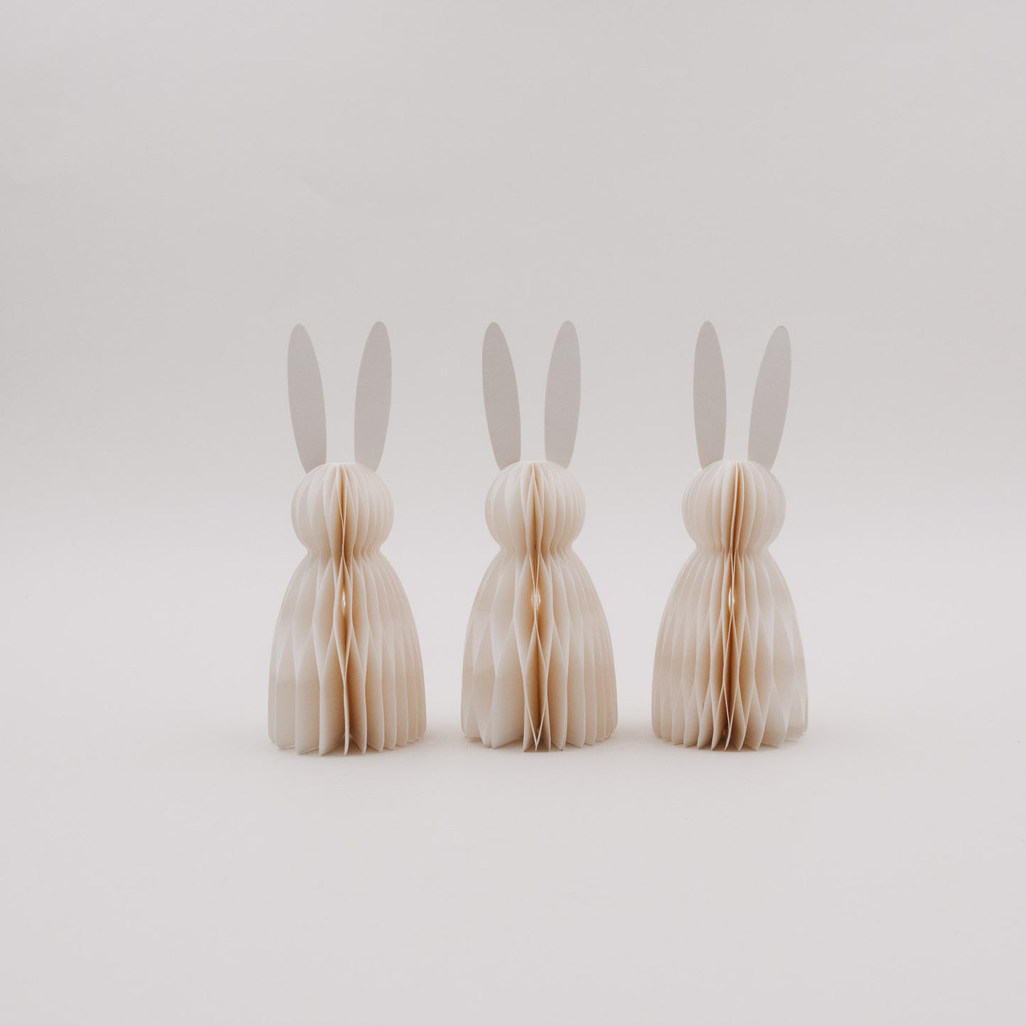Papierhasen 3er Set klein beige (VE = 6 Stk.)