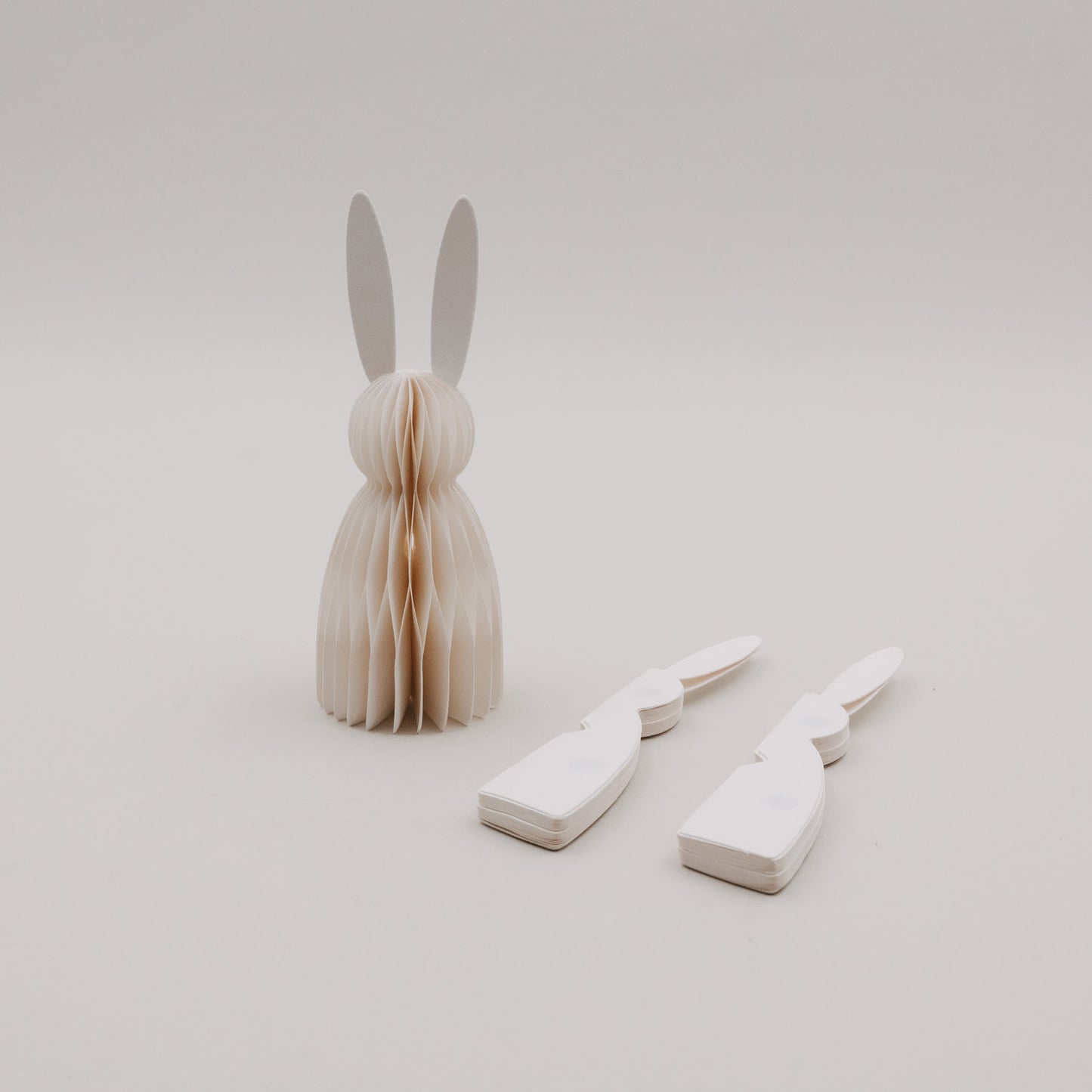 Papierhasen 3er Set klein beige (VE = 6 Stk.)
