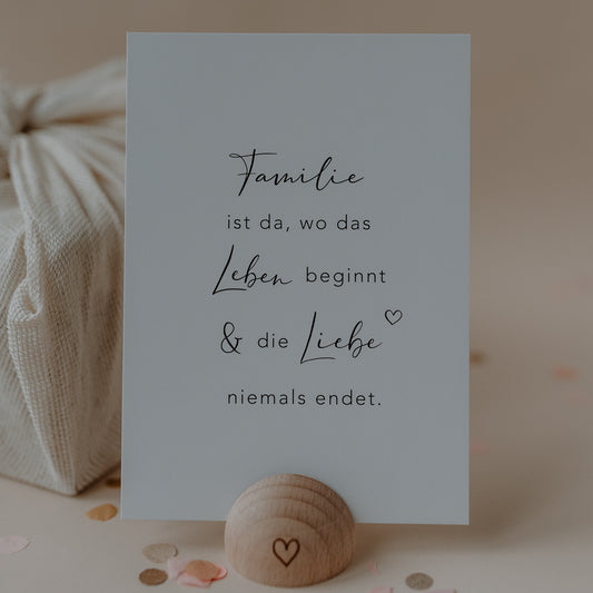 Spruchkarte Familie ist (VE = 10 Stück)