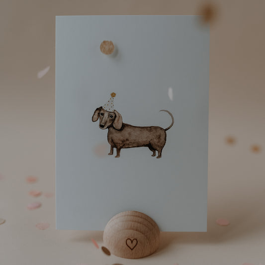 Aquarellkarte Dachshund (VE = 10 Stück)