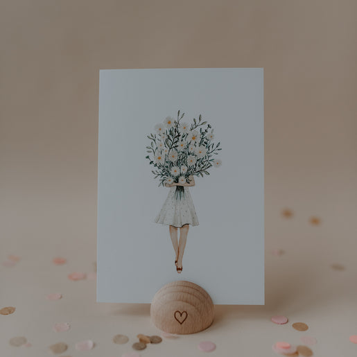 Watercolor card Flower Girl (PU = 10 pieces)
