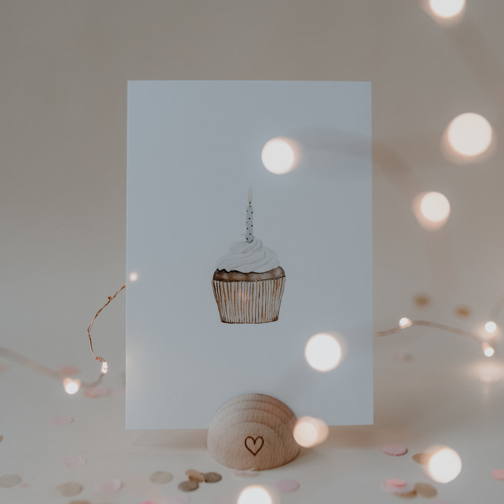 Aquarellkarte Cupcake (UE = 10 Pièces)