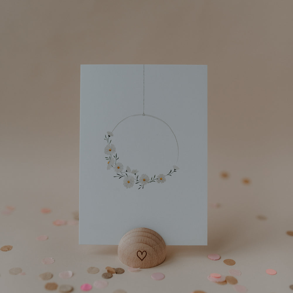 Aquarellkarte Flower Wreath (VE = 10 Stück)