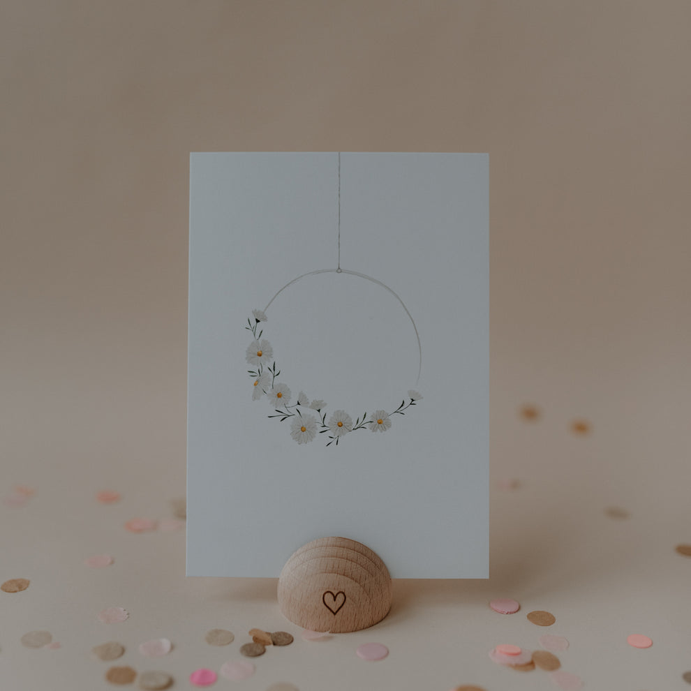 Aquarellkarte Flower Wreath (VE = 10 Stück)