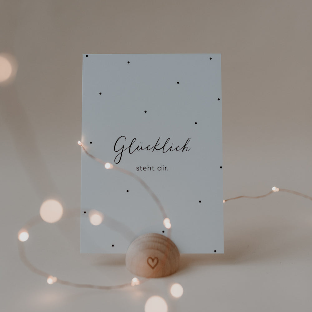 Spruchkarte Glücklich (UE = 10 Pièces)