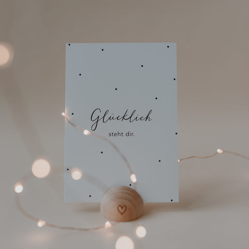 Spruchkarte Glücklich (VE = 10 Stück)