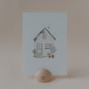 Watercolor card house (PU = 10 pieces)